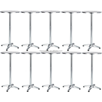 Table de camping pliable en aluminium pour les fêtes en plein air, les restaurants et les bars
