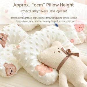 Oreiller bébé <span class=keywords><strong>en</strong></span> mousse à mémoire de forme souple pour nouveau-né, coussin ergonomique de soutien de la tête pour nourrisson, oreiller respirant pour le cou pour bébés de 0 à 6 mois - Product Image 3