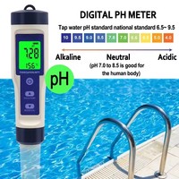 5 en 1 PH température TDS EC compteur de salinité rétro-éclairage numérique étanche qualité de l'eau PH testeur pour piscines eau potable