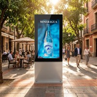 Kiosque Totem LED Extérieur Étanche OEM 10/32/43/49/55/65/75 Pouces 2500 nits, Affichage Numérique LCD sous Windows/Android pour Gare, Station de Bus, Parc
