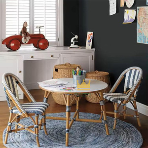 Cestas Redondas de Mimbre con Tapas, Estilo Bohemio con Diseño de Lunares, para Decoración y Organización de Habitaciones Infantiles - Product Image 5