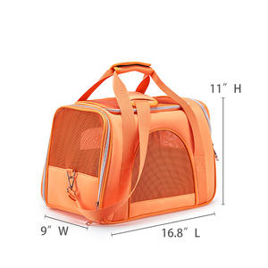 प्रीमियम पोर्टेबल एयरलाइन-अनुमोदित सॉफ्ट पालतू कैरियर फोल्डेबल पालतू कैरियर फोल्डेबल पालतू वाहक फोल्डेबल टोट पालतू कुत्ता वाहक बैग के साथ - Product Image 5