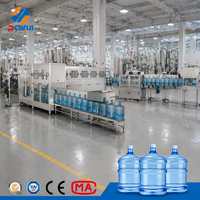 Ligne de production complète de machine de remplissage automatique de seaux PET de 5 gallons, 450 BPH, directement de l'usine pour les usines d'eau minérale