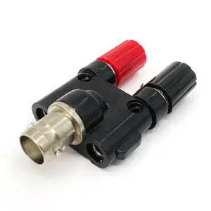 Tomada fêmea de cobre puro bnc, linha dupla, 4mm, conector adaptador de soquete de banana