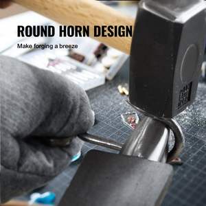 DB vente en gros 8.8Lbs en acier moulé simple corne enclume haute dureté robuste outil de forgeron Design Compact stable conception compacte enclume - Product Image 4