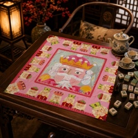 Tapis de Mahjong Américain en Caoutchouc Naturel de Luxe, Pliable et Portable, pour Fêtes et Divertissements à Domicile