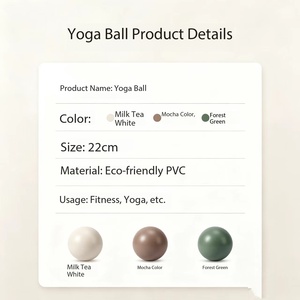 Pelota de Pilates Mini de PVC Mate Antiexplosión Ecológica con Logotipo Personalizado, Pelota de Ejercicio de Yoga Suave, Bomba de Aire, 25 cm de Diámetro, Tamaño OEM - Product Image 5