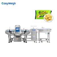 Détecteur de métaux et peseuse combinée haute précision en acier inoxydable pour aliments emballés et biscuits