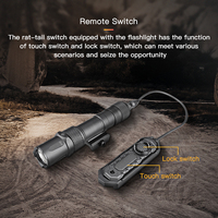 RichFire 21700 USB Rechargeable Tactique Laser Combo Lampe de Poche LED Verte avec Corps en Aluminium pour le Camping