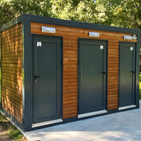Vente en gros Conteneur temporaire à montage rapide préfabriqué personnalisé avec facile à déplacer Toilette publique pour pièce unique