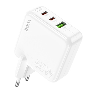 HOCO 65W GaN <span class=keywords><strong>Chargeur</strong></span> mural de voyage rapide pour iPhone 15 14 13 Pro Max PD Dual <span class=keywords><strong>USBC</strong></span> QC3.0 PPS Adaptateur pour <span class=keywords><strong>Samsung</strong></span> S24 S23 - Product Image 1