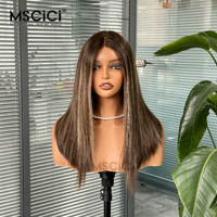 Perruque en dentelle transparente MSCICI 13x4, cheveux humains vierges vietnamiens, doux, naturels, lisses, sans colle, vente en gros, 100% cheveux humains