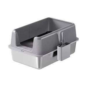 OEM/ODM panci kotoran kucing baja tahan karat pagar tinggi terbuka ekstra besar antipercikan semi-tertutup perlengkapan hewan peliharaan - Product Image 1