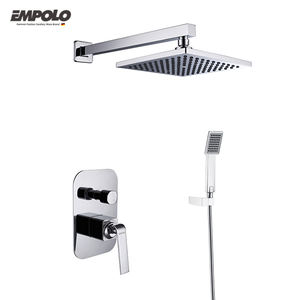 Salle <span class=keywords><strong>de</strong></span> bains <span class=keywords><strong>Douche</strong></span> Encastré Robinets Ensemble <span class=keywords><strong>Pommeau</strong></span> <span class=keywords><strong>de</strong></span> <span class=keywords><strong>Douche</strong></span> Carré Mitigeur monocommande Robinet <span class=keywords><strong>Douche</strong></span> - Product Image 1