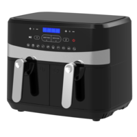 Friteuse à Air Double Zone à Grande Capacité avec Four Intégré, Friteuse Électrique Numérique 5,5L 6L 7L 9L 10L