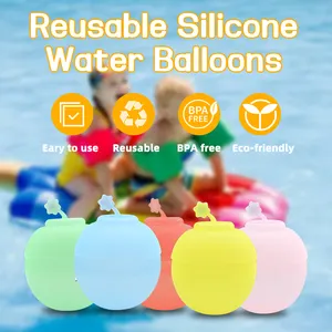 Çocuklar bebek silikon su balonları oyuncak hiçbir mıknatıslar su bombası balonları yeniden kullanılabilir su balonları