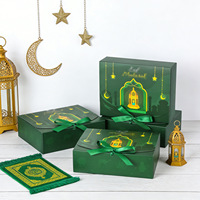 Neue Stilvolle Geschenkbox im Orientalischen Festival-Stil mit Schloss- und Mondmotiv, Schleife und Scharnier für Partys und Feiertage