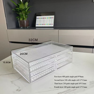 Tùy Chỉnh Bán Buôn Acrylic 5-Ngăn Kéo Nail Trường Hợp Với Thiết Kế Trong Suốt Cho Móng Tay Sản Phẩm - Product Image 2