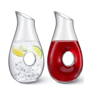 Échantillon Gratuit - Carafe Décanteur à Vin Moderne de Luxe en Verre Transparent Épais de Haute Qualité, Forme Diamant, Soufflée à la Main, 1500 ml - Product Image 1