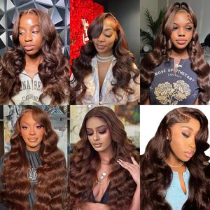 13*4 4# HD Transparent Dark Brown Big <strong>Wave</strong> Real Wig Small <strong>Cap</strong> Long Can Be Permed/Dyed Xuchang - Product Image 3