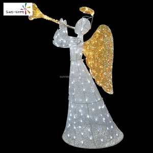 Décoration de Noël extérieure en forme d'ange lumineux - Product Image 2