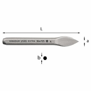 Ciseau à bois industriel à pointe biseautée de 27,5 mm, tige droite, norme DIN 6451, métrique - Product Image 1