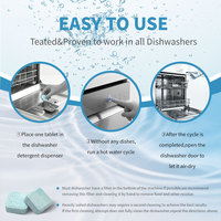 Tabletas Limpiadoras para Lavavajillas de Marca Privada OEM, Tabletas Efervescentes Ecológicas para Eliminar Cal, Certificación REACH y MSDS, Precio de Fábrica