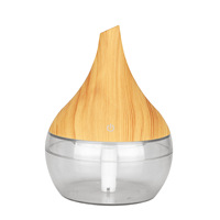 Diffuseur d'huiles essentielles USB 300 ml, humidificateur ultrasonique avec lumière LED 7 couleurs, mini diffuseur silencieux à effet bois, décoration d'intérieur, vente en gros