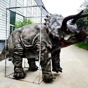 Disfraz de Dinosaurio Triceratops de Tamaño Real para 2 Personas, Estilo <span class=keywords><strong>Jurassic</strong></span> <span class=keywords><strong>World</strong></span>, Realista, con Patas Ocultas, Animatrónico - Product Image 2