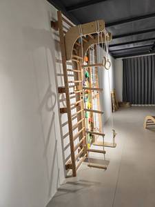 Set da Arrampicata per Bambini 9 in 1, Struttura in Legno per Giochi di Arrampicata, Attrezzatura da Palestra per Bambini - Product Image 6