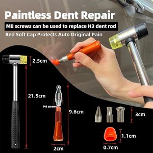 59 pièces de tiges de <span class=keywords><strong>débosselage</strong></span> sans <span class=keywords><strong>peinture</strong></span> et stylos de <span class=keywords><strong>débosselage</strong></span>, avec embouts souples rouges et cale rouge, OLIVER, ajustement universel pour la réparation de bosses de carrosserie <span class=keywords><strong>automobile</strong></span> et l'élimination des dommages de grêle - Product Image 5