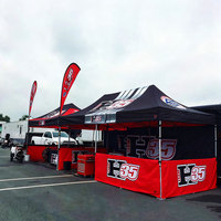Tente de stand promotionnel personnalisée avec logo, 10x10, pliable, publicitaire, structure en aluminium, imperméable, robuste, pour événements en plein air