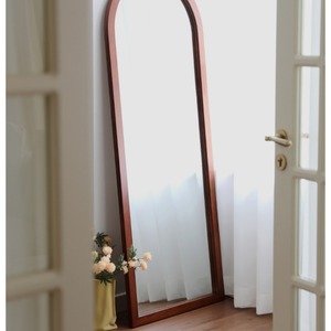 Pháp Văn Học Và Phong Cách Retro Rắn Gỗ Anh Đào Tường Sàn Gắn Gương Hình Dạng Hình Dạng Đầy Đủ Chiều Dài Mặc Quần Áo Gương - Product Image 5