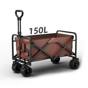 Chariot pliant portable robuste TUXIN pour camping en extérieur avec roues tout-terrain, idéal pour le shopping et personnalisable (OEM), utilisable comme chariot de transport. - Product Image 1