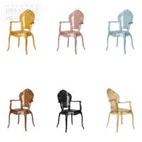 Fauteuil Baroque Haut de Gamme en PC Polycarbonate Transparent pour Mariages, Banquets et Événements – Location Directe Usine OEM ODM
