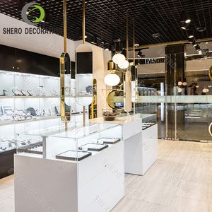 Meubles de magasin de bijoux fins, vitrine de bijouterie haut de gamme, vitrine de bijoux en verre personnalisée, décoration de magasin de bijoux - Product Image 1