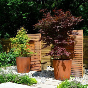 Corten Steel Eco-Friendly Outdoor Rust Color Home & Garden <b>Planters</b> <b>Box</b> <b>Planter</b> Flower Pot - Product Image 3