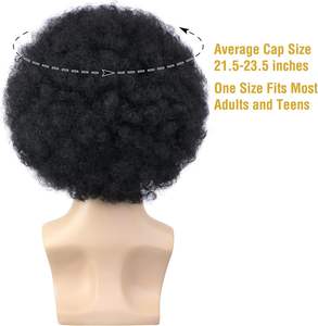 Peluca <span class=keywords><strong>Afro</strong></span> negra con gafas y bigote, <span class=keywords><strong>disfraz</strong></span> de discoteca, pelucas Hippie Rocker, pelucas divertidas de Cosplay para fiesta de Halloween - Product Image 6