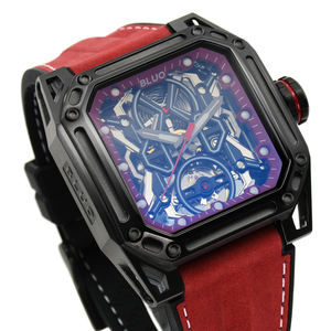 Montre mécanique de luxe rétro unique pour homme, design creux type barillet, haute qualité, vente en gros, ODM OEM - Product Image 5