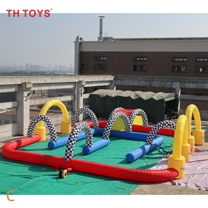 Envío Aéreo Rápido a Domicilio, Pista de Go-Kart Inflable Portátil para Exteriores, Pista de Kart Personalizada para Bolas Zorb y Autos de Choque - Product Image 6