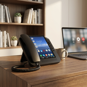 <span class=keywords><strong>Telefono</strong></span> Fisso Wireless Android Smart Video 4G LTE Dual SIM per Hotel, Casa e Ufficio - Terminale Cordless 3G 2G - Product Image 6