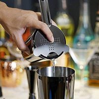 Ensemble de shaker Boston en acier inoxydable écologique 7 pièces, kit de barman, mélangeur, pilon, double doseur, passoire, cuillère à mélanger