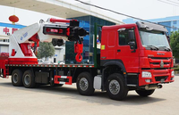 Grue de camion articulée hydraulique à bras pliable 80T |   Chariot télécommandé robuste 10x6 pour levage industriel