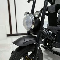 Tricycle bébé certifié CE 4-en-1, poussette multifonction à trois roues