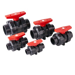 Vanne à boisseau sphérique en <span class=keywords><strong>PVC</strong></span> gris foncé à raccordement direct PN10/16 DIN ANSI pour conduites d'eau et de produits chimiques – Offre Spéciale - Product Image 2