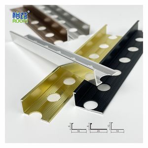 Profilé d'angle en aluminium en forme <span class=keywords><strong>de</strong></span> L pour carrelage, <span class=keywords><strong>bande</strong></span> <span class=keywords><strong>de</strong></span> finition métallique pour carrelage - Product Image 1
