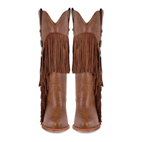 Bottes de cowboy occidentales en cuir PU à talons hauts Style de travail à talons de 2.7 pouces pour hommes et femmes logo du client ajouter des chaussures être librement