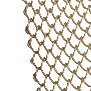 Pembatas Ruangan Gaya <span class=keywords><strong>Fashion</strong></span> Grosir, Dekoratif, Kawat Logam Anyaman, Jaring Rantai Baja Tahan Karat Warna Emas - Product Image 4