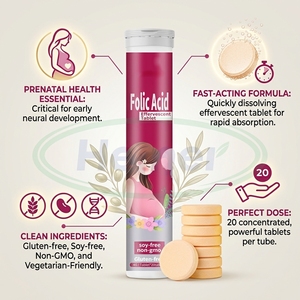 Ausreson Chine Comprimés de <span class=keywords><strong>Vitamine</strong></span> <span class=keywords><strong>C</strong></span>, <span class=keywords><strong>Fer</strong></span>, <span class=keywords><strong>Zinc</strong></span> et Acide Folique pour Femme – Suppléments de Grossesse – Comprimés Effervescents de <span class=keywords><strong>Fer</strong></span> et Acide Folique - Product Image 2