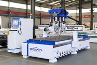 Machine de découpe CNC multifonctionnelle pour le travail du bois, 4 têtes, 3 axes, routeur CNC avec lame de scie pour ACM, ACP, PVC, MDF